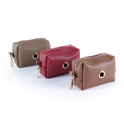 Vegan Leather Poop Bag Holder