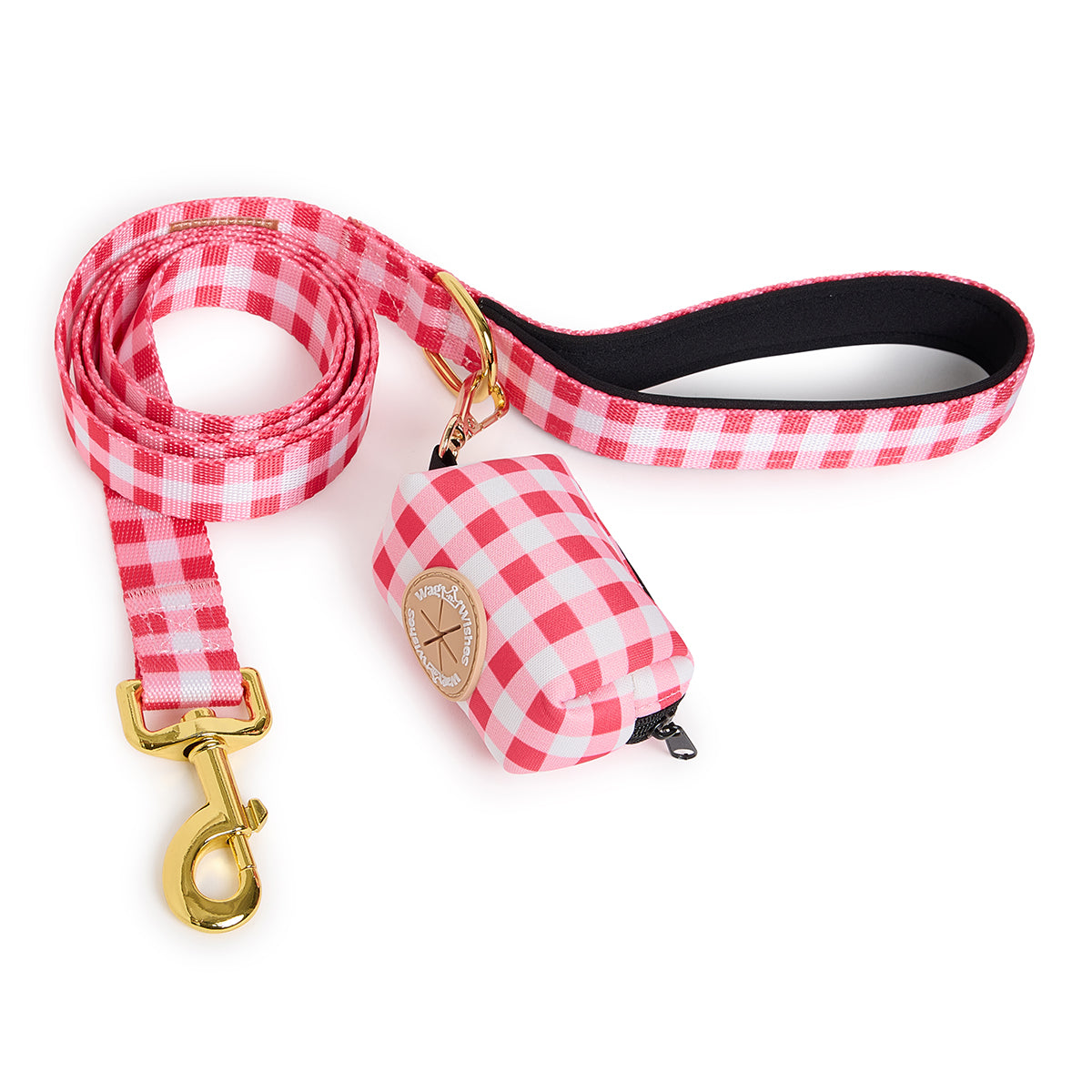 Checker Leash & Clean Up Bag Set