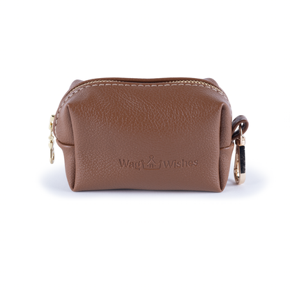 Vegan Leather Poop Bag Holder